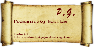 Podmaniczky Gusztáv névjegykártya